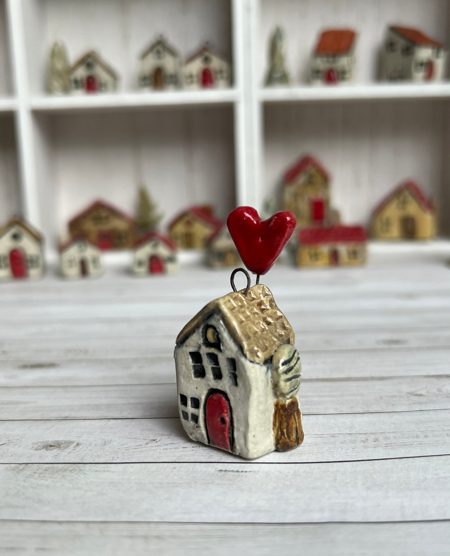 Ceramic Heart House ORNAMENT - the Heart Collection